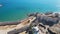 Aerial view of the Mamure Castle in Anamur Town, Turkey