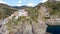 Aerial view of Manarola. Five Lands from the sky, Italy