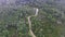 Aerial view of mangroves, lush nypah forests and flowing rivers