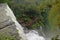 Aerial view of many people discovering the awesome waterfall from the boardwalk, Iguazu Falls, Puerto Iguazu, Argentina