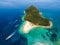 Aerial view of Marathonisi Island in Zakynthos Zante island, i