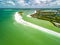 Aerial View of Marco Island, a popular tourist beach town, Florida