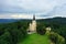 Aerial view of Marianska mountain in Levoca city in Slovakia