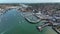 Aerial View of a Marina in Cowes on the Isle of Wight