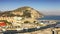 Aerial view of the marina in Terracina, Italy