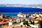 Aerial view of Marseille City and harbor