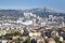 Aerial View of Marseille City and its stadium, France