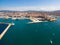 Aerial view of Marseille pier - Vieux Port, Saint Jean castle, a