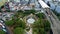 Aerial view of Martha Christina Tiahahu Literacy Park is one of the best biggest park in south jakarta. Jakarta, Indonesia,