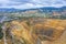 Aerial view of Martha mine at Waihi, New Zealand