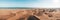 Aerial view of the Maspalomas dunes on the Gran Canaria island.