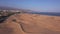 Aerial view of the Maspalomas dunes on the island of Gran Canaria.