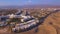 Aerial view of the Maspalomas dunes on the island of Gran Canaria.