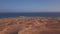 Aerial view of the Maspalomas dunes on the island of Gran Canaria.