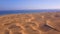 Aerial view of the Maspalomas dunes on the island of Gran Canaria.