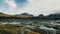 Aerial view of Matanuska Glacier State Recreation Area in Alaska