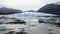 Aerial view of Matanuska Glacier State Recreation Area in Alaska.