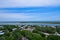 Aerial view of the Matanzas River in St. Augustine, Florida USA