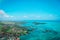 Aerial view of Mauritius, tropical paradise, travel concept