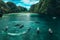 Aerial view of Maya bay. Maya Bay is the crown jewel of Phi Phi Islands in southern Thailand. It is situated in the Hat Noppharat