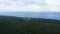 Aerial view of the Mayan ruins of Tulum at tropical coast. El Castillo Temple