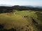 Aerial view of meadow in Pyrenean, France