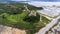 Aerial view of medieval castle of Grivas, Lefkada,Greece