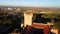 Aerial view of The medieval Castle of la Mota in Medina del Campo, Valladolid, Castilla y Leon, Spain