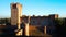 Aerial view of The medieval Castle of la Mota in Medina del Campo, Valladolid, Castilla y Leon, Spain