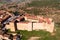 Aerial view of medieval fortified Castle of Bishops in Siguenza