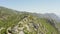 Aerial view of medieval fortress Fort Kosmac in Montenegro