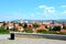 Aerial view of the medieval town Alba Iulia, Transylvania