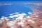 Aerial view of Mediterranean sea coastline