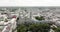 Aerial view of Merida downtown with Plaza Grande and Cathedral in Mexico