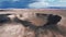 Aerial view of the Meteor Crater Natural Landmark at Arizona.