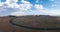 Aerial view of the Meteor Crater Natural Landmark at Arizona.