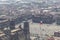 Aerial view of mexican zocalo with government and cathedral