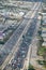 Aerial view of Miami interstate I-95 from airplane window