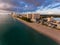 Aerial view of Miami South Beach with hotels and coastline