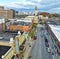 Aerial View of Michigan Theater and Burton Tower in Ann Arbor