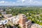 Aerial view Midtown Atlanta and Buckhead in the background