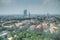 Aerial view of Milano in Italy from Torre Branca