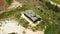 Aerial view of a military tank.