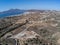 Aerial view of Milos Island with Adamantas village and bay