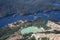 Aerial view of mining industry near Sechelt