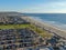 Aerial view of Mission Bay & Beaches in San Diego, California. USA.