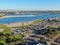 Aerial view of Mission Bay & Beaches in San Diego, California. USA.