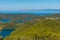 Aerial view of Mljet national park from Montokuc hill, Croatia