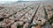 Aerial view of modern urban landscape of Eixample district, Barcelona, Spain