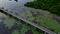 Aerial view of Moerputten Bridge in Netherlands